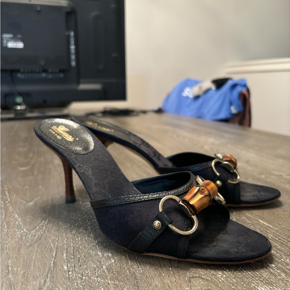 Gucci Black and Brown Women's Heels